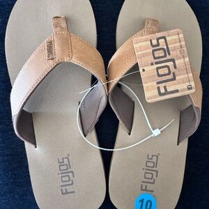 Flojos Tan Flip-Flops for Men